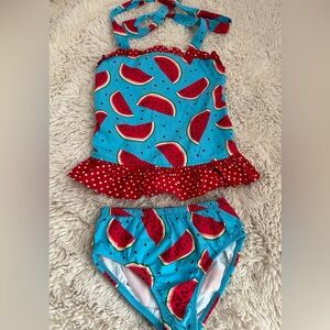 Kelly's Kids Blue and Red Watermelon Bikini